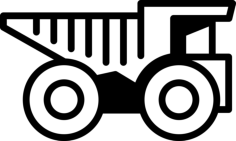 Mine Truck Sticker Svg Vector, Free Vectors File